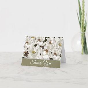 Magnolia blossoms thank you card