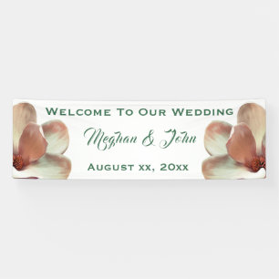 Magnolia Blush - Wedding Banner - 2.5' x 8'