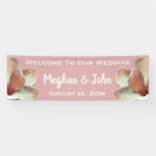 Magnolia Blush - Wedding Banner - 2.5' x 8'