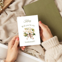 Magnolia Bouquet | Bridesmaid Proposal Card