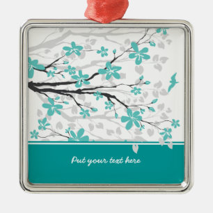 Magnolia branch and flowers custom ornament