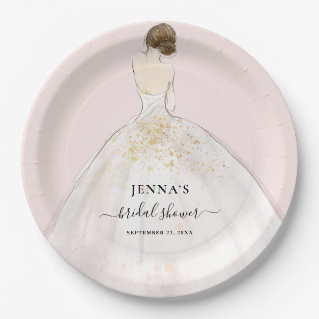 Magnolia Bride Bridal Shower Paper Plate (Front)