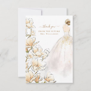 Magnolia Bride Future Mrs Thank You Card