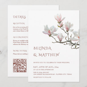  Magnolia Casual All-In-One Wedding Invitation