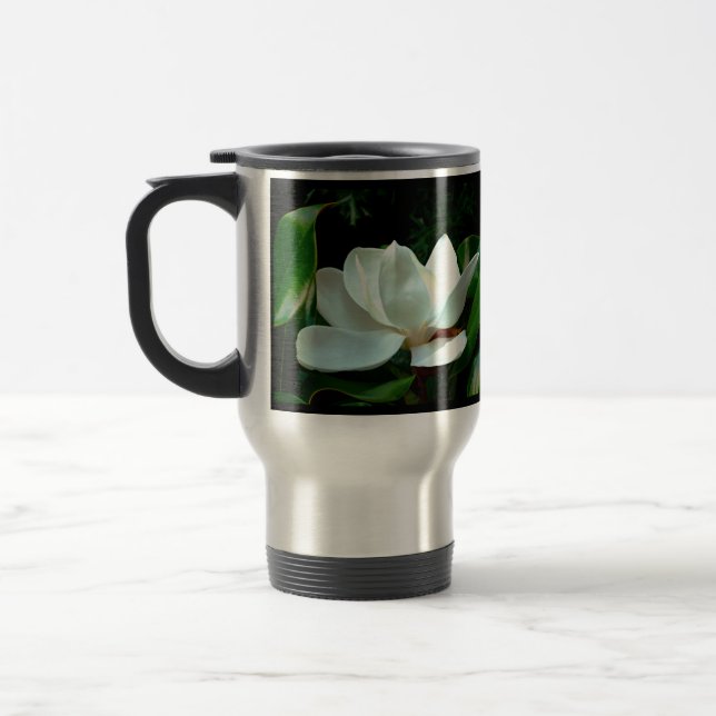 Magnolia Closeup Travel Mug (Left)