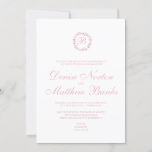 Magnolia Collection in Almond Blossom on White Inv Invitation