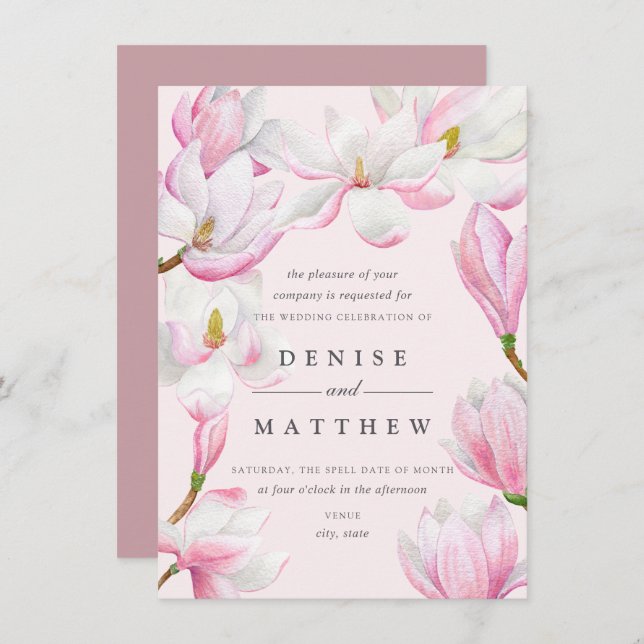 Magnolia Collection Invitation (Front/Back)