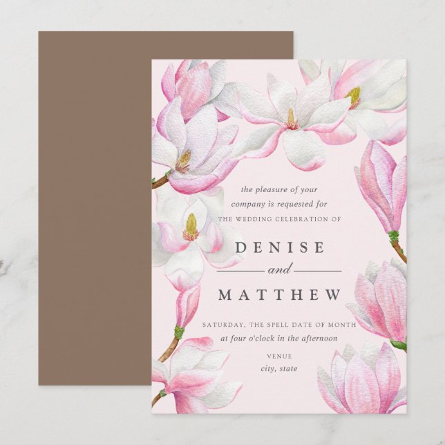 Magnolia Collection Invitation (Front/Back)