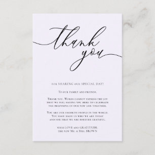Magnolia Colour Custom Photo Thank You Enclosure Card