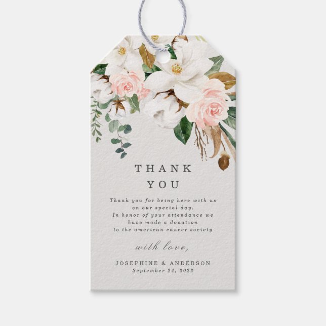 Magnolia Cotton Gift Tag (Front)