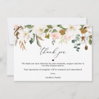 Magnolia Cotton Thank You Card Celebration Of Life