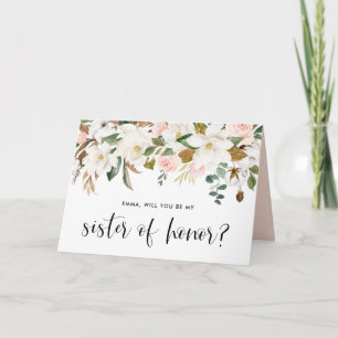 Magnolia Cotton Will You Be My Sister of Honour Card