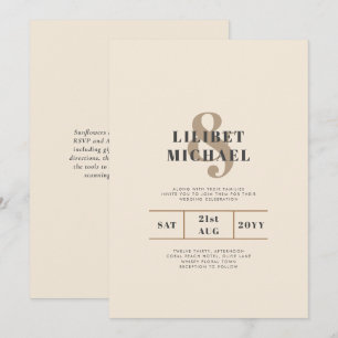 Magnolia Cream Modern Wedding Typography