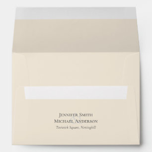 Magnolia Cream Modern Wedding Typography Envelope