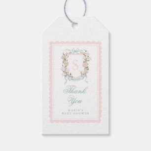 Magnolia Crest Favour Tag Pink Scalloped Bow