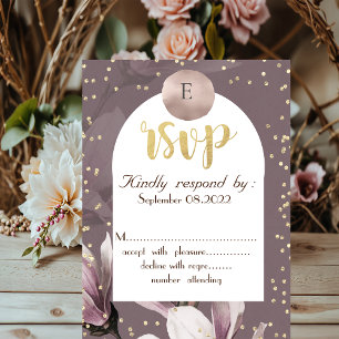 Magnolia Diamonds Monogram RSVP Invitation