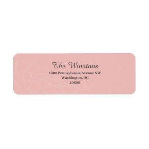 Magnolia Fairy Tale pale pink Return Address Lable