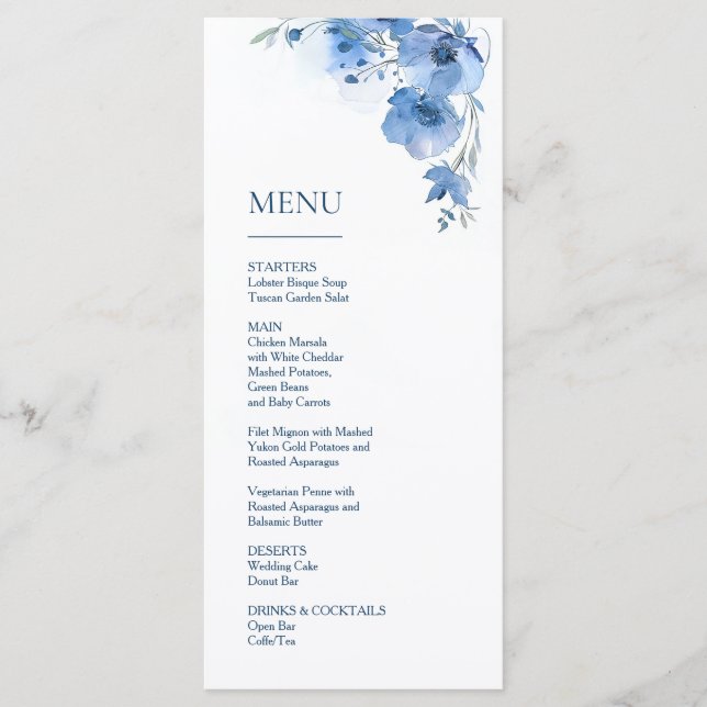 Magnolia Fine Art Floral Menu (Front)