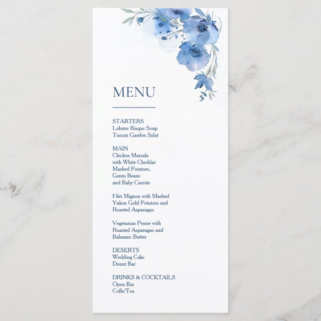 Magnolia Fine Art Floral Menu (Front)