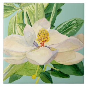 Magnolia Floral Decorative Kitchen Art Tile Design