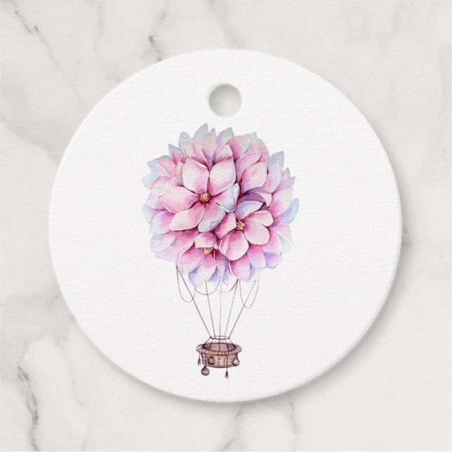 Magnolia Floral Favour Tags (Front)