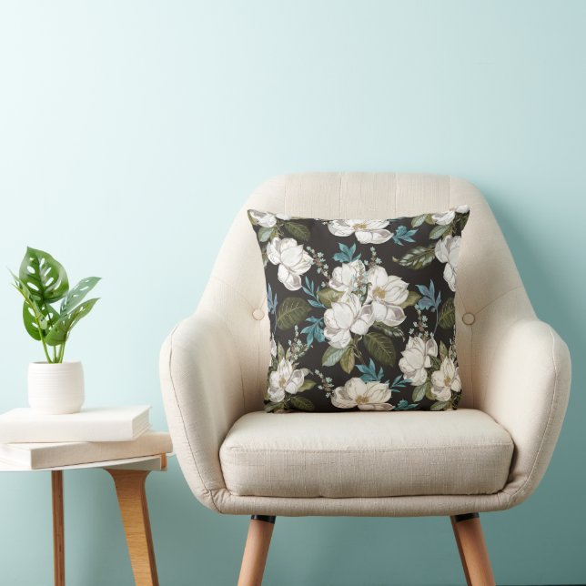 Magnolia Floral Pattern  Cushion (Chair)