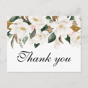 MAGNOLIA FLORAL Thank you wedding card