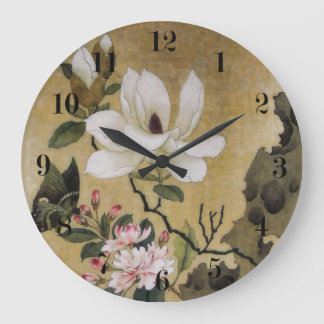 Magnolia Flower and Butterfly Ming Dynasty Large Clock