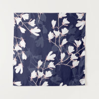 Magnolia flower seamless pattern with white flower