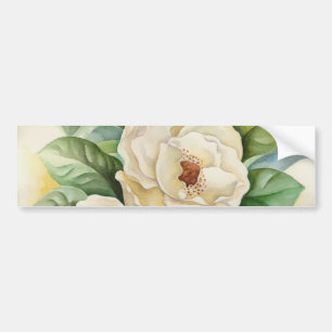 Magnolia Flower Watercolor Panting Bumper Sticker