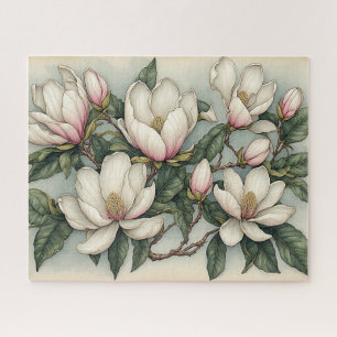 Magnolia Flowers Jigsaw Puzzle