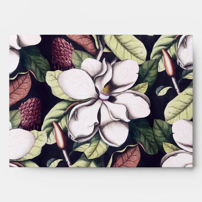 Magnolia Flowers Pattern Envelope (Front)