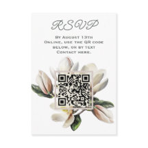 Magnolia Flowers RSVP QR code