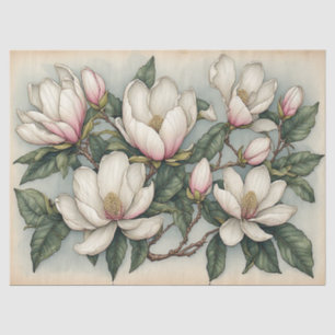 Magnolia Flowers Tissue Paper