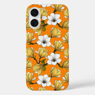 Magnolia garden in yellow iPhone 16 case