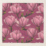 Magnolia garden scarf<br><div class="desc">I'd drawn magnolia blossoms with ink then redraw and coloured them in Illustrator to make the pattern.</div>
