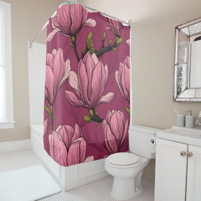 Magnolia garden shower curtain (In Situ)