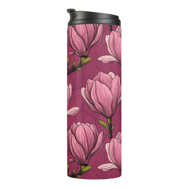 Magnolia garden thermal tumbler (Rotated Right)