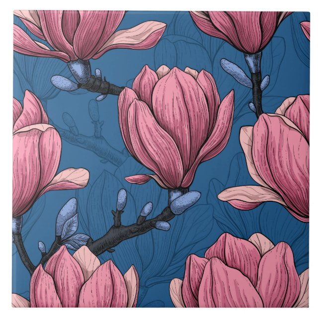 Magnolia garden tile (Front)