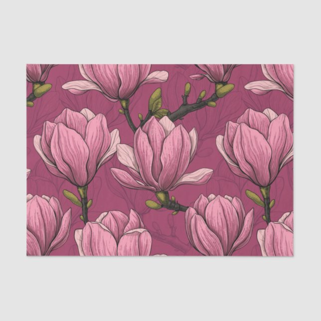 Magnolia garden tissue paper (Front)