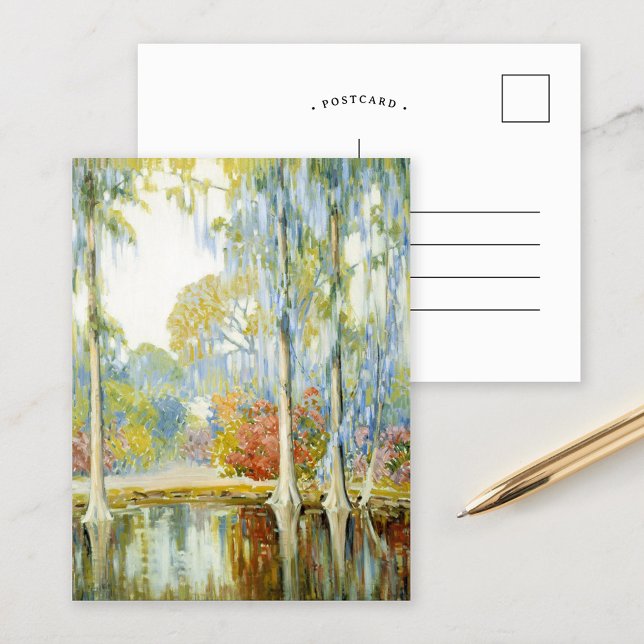 Magnolia Gardens | Alfred Hutty Postcard (Creator Uploaded)