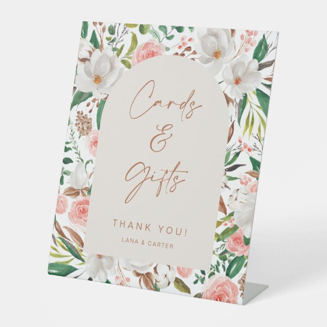 Magnolia Gift Table Wedding L201 Pedestal Sign (Front)