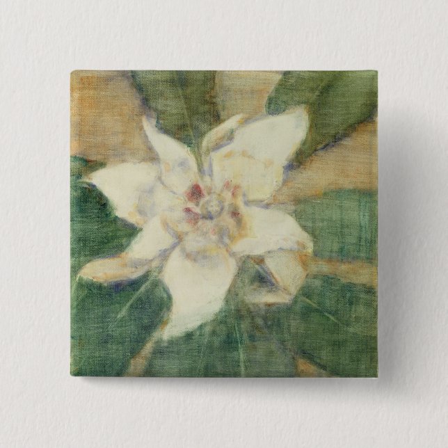 Magnolia Grandiflora 15 Cm Square Badge (Front)