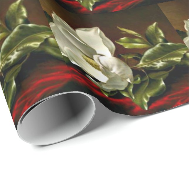 Magnolia Grandiflora-1895-Martin Johnson Heade Wrapping Paper (Roll Corner)