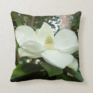 Magnolia Grandiflora Throw Cushion