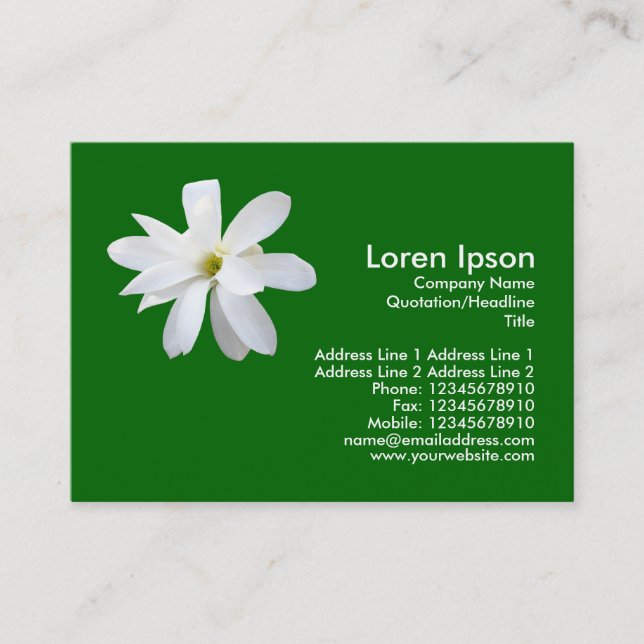 Magnolia - Grass Green Business Card (Front)