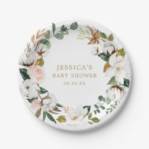 Magnolia Greenery Paper Plates