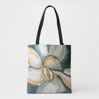 Magnolia in Teal Tote Bag