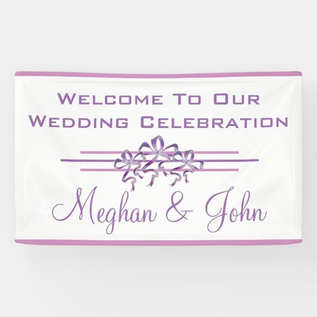 Magnolia Lavender - Wedding Banner - 3' x 5' (Horizontal)