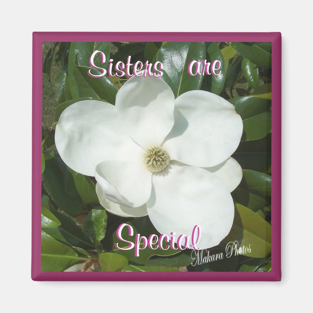 Magnolia magnet-customise magnet (Front)